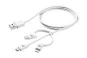 USB kaapelit - CELLULAR line USB DATA CABLE TRIPLE - USBDATA3IN1MFITYCW