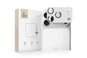 Puhelintarvikkeet - Näytönsuojat - Tech-Protect Camfull Fit+ Lens Glass for iPhone 17 Pro - Silver - 5906302335527