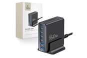 USB hub - Tech-Protect DC160W-GAN 6-Port 160W AC Charger - Black USB hub - 6 satamat - USB 2.0 - Musta - 5906302335695