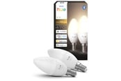 Smart Home - Älykoti - Philips Hue Kynttilälamppu - E14-älylamppu - White - (2 kpl) - 929004295902