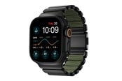 Smartwatch - Lisävarusteet - Nomad Stratos Band Black Titanium Forest Green FKM - Apple Watch 45/46/49mm - NM009575858