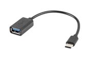 USB kaapelit - Lanberg - USB-C adapter - USB-C to USB - 15 cm - AD-OTG-UC-01