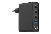 Puhelin - Adapterit & Laturit - Gembird power adapter - 3 x USB-C USB Type A - 100 watt - TA-UC-PDQC100LCD-01-BK
