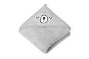 Vauvatarvikkeet - Akuku Baby hooded towel 100x100 cm / grey - A0662