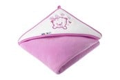 Vauvatarvikkeet - Akuku Baby hooded towel 100 x 100 cm PINK/TIGER - A1253