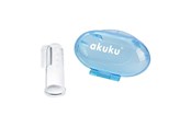 Vauvatarvikkeet - Akuku Silicone toothbrush and gums massager in case BLUE - A0263