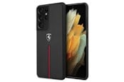 Puhelin - Kannet ja kotelot - Ferrari Samsung Galaxy S21 Ultra Leather Nylon Stripe - Black - 3700740496176