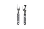 Vauvatarvikkeet - Akuku Stainless steel spoon and fork GREY - A0100