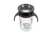 Vauvatarvikkeet - Akuku Non-spill cup 360° 240 ml with dual handle black - A0671