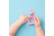 Vauvatarvikkeet - Akuku Silicone teether/toothbrush SNAIL_pink - A0115