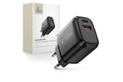 Puhelin - Adapterit & Laturit - Tech-Protect NCA45W-GAN AC Charger 2-Ports USB-C / USB-A 45W - Black - 5906302335992