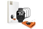 Puhelintarvikkeet - Näytönsuojat - Tech-Protect  Easy Set Flex+ 3-Pack Tempered Glass for Apple Watch 42mm - Black - 5906302336135