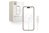 Puhelin - Adapterit & Laturit - Tech-Protect A50 MagSafe 25W QI2.2 Wireless Charger - White - 5906302339389