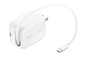 Puhelin - Adapterit & Laturit - Belkin UltraCharge power adapter - retractable GAN - USB-C - 45 watt - WCH023KQWH