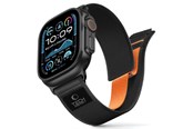 Smartwatch - Lisävarusteet - Tech-Protect Nylon Elite Strap for Apple Watch 44 / 45 / 46 / 49 mm - Black & Orange - 5906302339945
