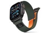 Smartwatch - Lisävarusteet - Tech-Protect Nylon Elite Strap for Apple Watch 44 / 45 / 46 / 49 mm - Green & Orange - 5906302339969