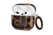 Puhelin - Kannet ja kotelot - Tech-Protect Lamano Case for AirPods 4 - Brown and Black - 5906302352517