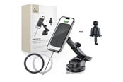 Puhelin - Adapterit & Laturit - Tech-Protect MM15W-V9 Car Mount with MagSafe for Dashboard and Ventilation Grille 15W - Black - 5906302380695