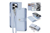 Puhelin - Kannet ja kotelot - Dux Ducis Lava Leather Case for iPhone 15 Pro - Blue - 6971824163179