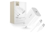 Puhelin - Adapterit & Laturit - Tech-Protect NC20W PD20W USB-C AC Charger with USB-C Cable - White - 5906302361588