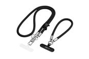 Puhelin - Muut lisävarusteet - Tech-Protect C10S Rope Phone Lanyard - Black-Titanium - 5906302340088