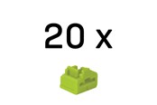 Lisätarvikkeet - Lindy RJ45 Port Blocker Green (20-Pack) - 47895