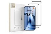 Puhelintarvikkeet - Näytönsuojat - Tech-Protect Glass Fit+ 2-Pack Tempered Glass for Xiaomi 17T - Black - 5906302323456