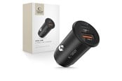 Puhelin - Adapterit & Laturit - Tech-Protect CC02 Car Charger 35W 2-Ports USB-C / USB-A - Black - 5906302361038