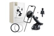Puhelin - Adapterit & Laturit - Tech-Protect mm15W-V5 Magnetic MagSafe Car Mount for Cockpit / Windshield / Air Vent - Black - 5906302361045