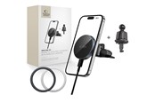 Puhelin - Adapterit & Laturit - Tech-Protect mm15W-V5 Magnetic MagSafe Car Mount for Air Vent / CD Slot - Black - 5906302361083