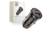 Puhelin - Adapterit & Laturit - Tech-Protect CC01 Car Charger 45W 2-Ports USB-A / USB-C - Black - 5906302361298