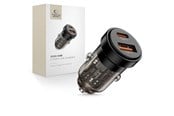Puhelin - Adapterit & Laturit - Tech-Protect CC03 45W Car Charger 2-Ports USB-A / USB-C - Black - 5906302361656