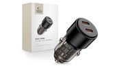 Puhelin - Adapterit & Laturit - Tech-Protect Car Charger CC03 2-Ports PD100W - Black - 5906302361687