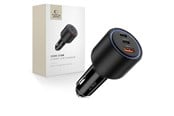 Puhelin - Adapterit & Laturit - Tech-Protect Car Charger CC04 3-Ports PD175W - Black - 5906302361700