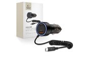 Puhelin - Adapterit & Laturit - Tech-Protect CC05 Car Charger 2-Ports PD60W + USB-C Cable - Black - 5906302361717