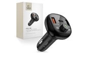 Puhelin - Adapterit & Laturit - Tech-Protect CC06 3-Port PD72W Car Charger with Transmitter - Black - 5906302361786