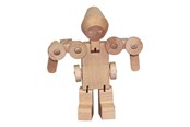 Puulelut - Primi Passi - Wooden Transforming Robot/Shovel - PP3505