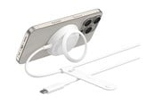 Puhelin - Adapterit & Laturit - Belkin UltraCharge 25w Qi2 Pad with kickstand - White - WIA014KQWH