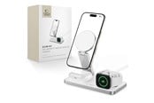 Puhelin - Adapterit & Laturit - Tech-Protect QI15W-A47 MagSafe 3in1 Inductive Charger + USB-C Cable - White - 5906302362530