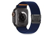 Smartwatch - Lisävarusteet - Tech-Protect Nylon Clasp Strap for Apple Watch 44 / 45 / 46 / 49 mm - Navy Blue - 5906302363032