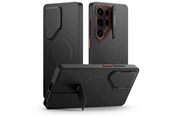 Puhelin - Kannet ja kotelot - Tech-Protect Kevlar Aura MagSafe Case for Samsung Galaxy S25 Ultra - Black and Orange - 5906302363261