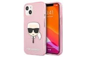 Puhelin - Kannet ja kotelot - Karl Lagerfeld Glitter Karl's Head Case for iPhone 13 mini - Pink - 3666339027537