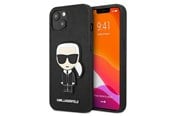 Puhelin - Kannet ja kotelot - Karl Lagerfeld Saffiano Ikonik Karl's Patch Case for iPhone 13 mini - Black - 3666339028176
