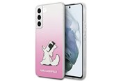 Puhelin - Kannet ja kotelot - Karl Lagerfeld Choupette Eat Case for Samsung Galaxy S22+ - Pink - 3666339045722