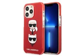 Puhelin - Kannet ja kotelot - Karl Lagerfeld Karl&Choupette Head Case for iPhone 13 Pro / iPhone 13 - Red - 3666339048709