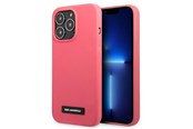 Puhelin - Kannet ja kotelot - Karl Lagerfeld Silicone Plaque Case for iPhone 13 Pro Max - Fuchsia - 3666339048839