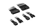 Sisäiset virtakaapelit - Kolink Core Standard Braided Cable Extension Kit - Jet Black - 2x 6+2pin 1x 4+4pin 1x 20-4pin - CORESTANDARD-EK-BLK