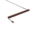 USB kaapelit - Xtrfy Cable USB-C to USB-A w. connector Coiled Braided Retro Brown - 6:27-CA-USBC-CON-USBA-CO-BR-BROWN
