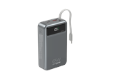 Powerbank - Gembird 65 W Fast charging power bank with integrated cables - 20000 Ah - PB20-PD65-LCD-01