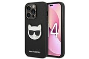 Puhelin - Kannet ja kotelot - Karl Lagerfeld Saffiano Choupette Head Patch Case for iPhone 14 Pro - Black - 3666339076979